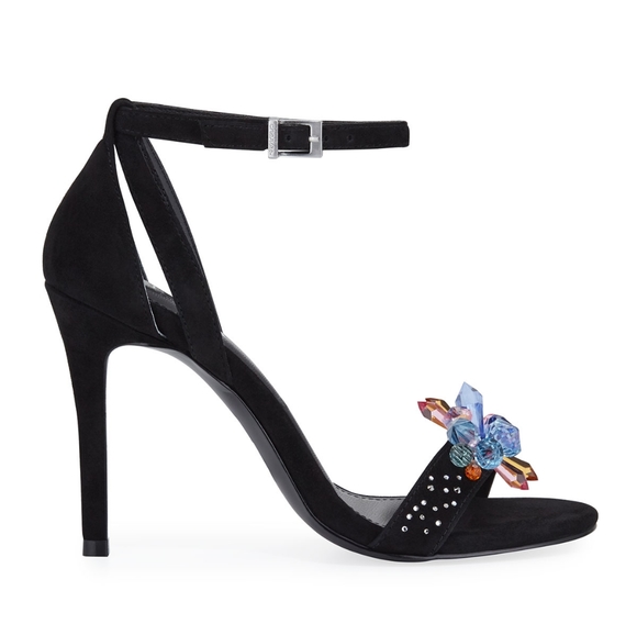 🌺 NEW Charles David Rainey Jeweled Suede Sandal - Picture 2 of 3